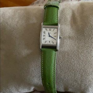 Coach women’s Kelly green leather strap watch